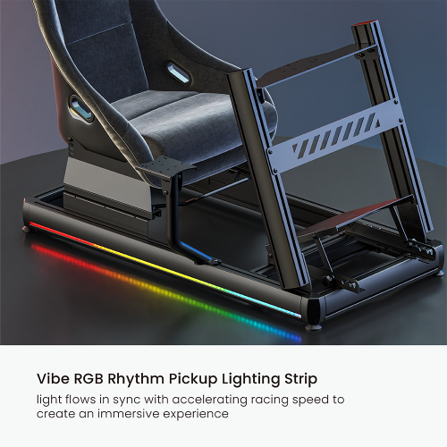 Aluminum Racing Simulator Cockpit RGB Lighting
